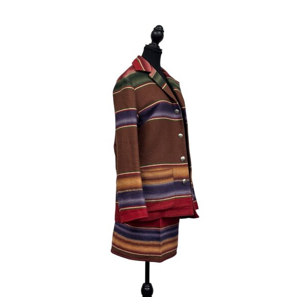 Ralph Lauren Aztec Ensemble | Coat (S) & Skirt (M) - Picture 5 of 12